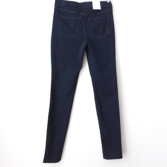 Style & Co Blue Skinny Leg Mid Rise Tummy Control 4 Long - Picture 2 of 8
